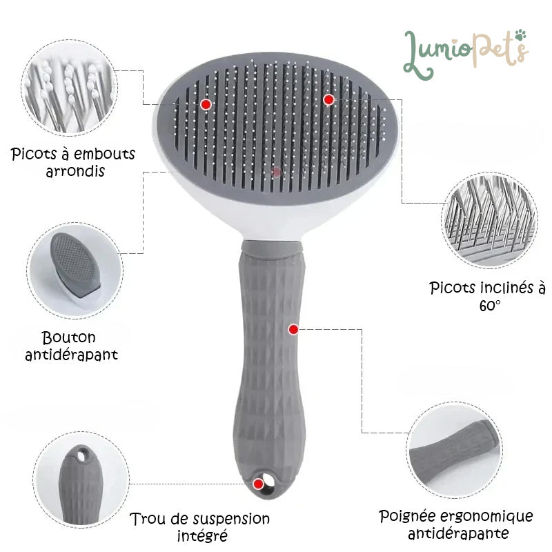 Lumiopets™ Easy-Eject Pet Hair Brush